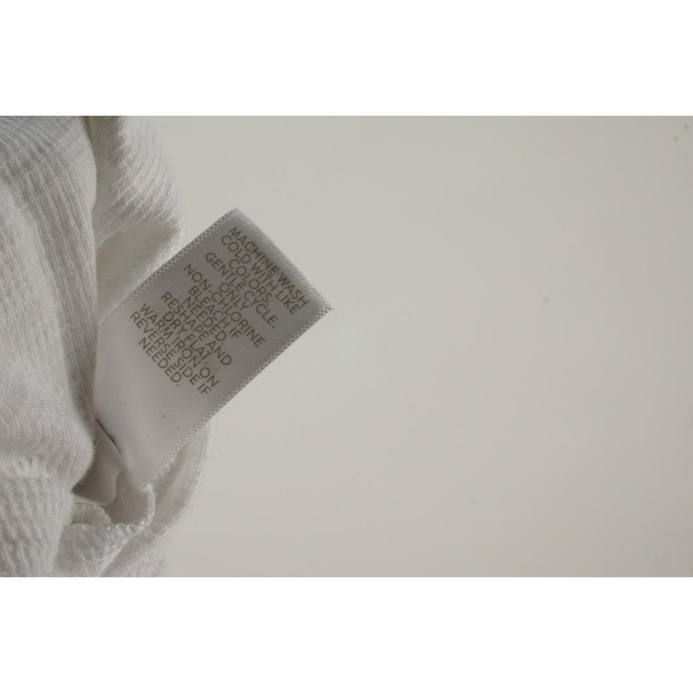 J. Jill Textured Woven Cotton Bright White Pullover Hoodie Women's Medium Pocket - Picture 7 of 7